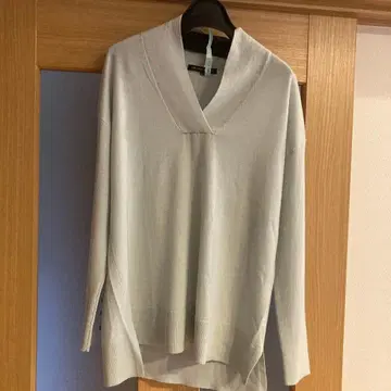 23X 리브 편직 V넥 니트 M