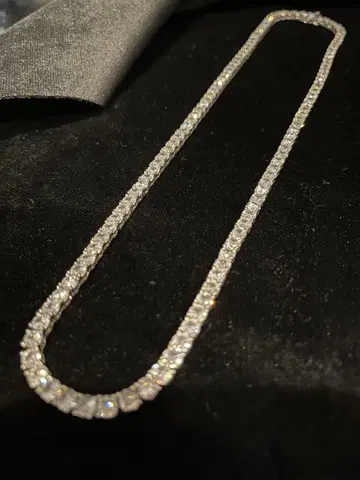 지르코니아 아이스 테니스 체인 목걸이 50cm 아발란체 계열