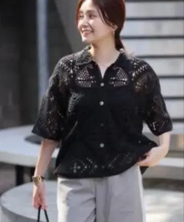 JOURNAL STANDARD EMBROIDERY CROCHET 셔츠