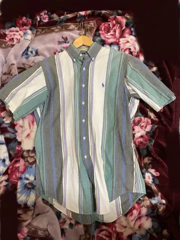 랄프 로렌 스트라이프 반팔 셔츠 M