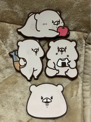 토모다치와 곰 마그넷 코스터 4개 세트