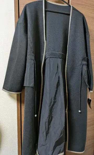 블랙 롱 코트 M-L 정가 20900엔