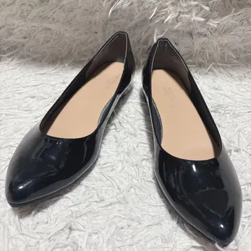 First Contact 펌프스 24.5cm 블랙 에나멜 일본제