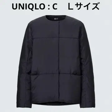 UNIQLO C 라이트 다운 자켓 노카라 블랙 L 사이즈
