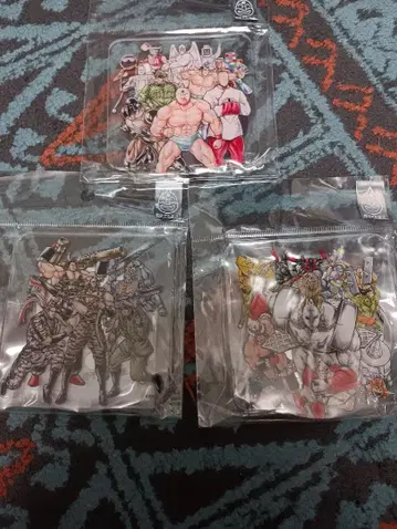 근육맨 사랑과 인연의 원화전 아크릴 코스터 스탠드 3종 세트