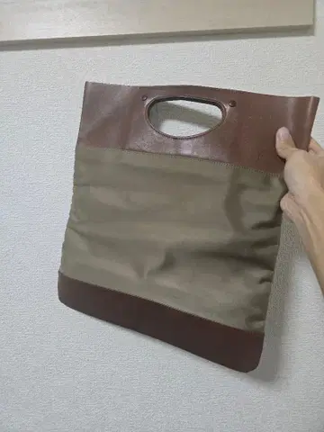 CLEDRAN 클레드란 백 가죽 나일론 콤비