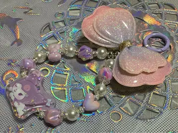 산리오 쿠로미 퍼플 리본 스트랩