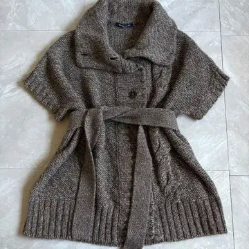 MARINA SPORT 알파카 혼방 케이블 니트 벨트 포함 S