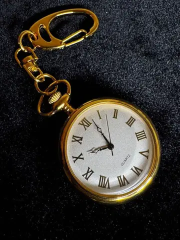 레어 후지코 헤밍 골드 회중시계 키링