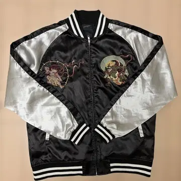 스카잔 풍신뇌신 블랙&실버 자수 디자인 (L)