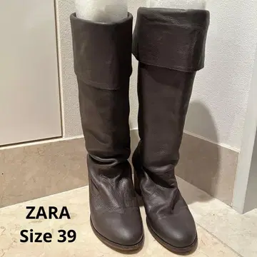 [ 새상품 미사용 ] ZARA 다크 브라운 롱 부츠