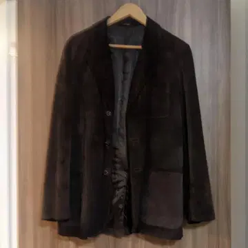 Eddie Bauer 다크 브라운 돈피 테일러드 자켓