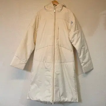 아디다스 충전솜 나일론 자켓 L 화이트 벤치 코트 다운