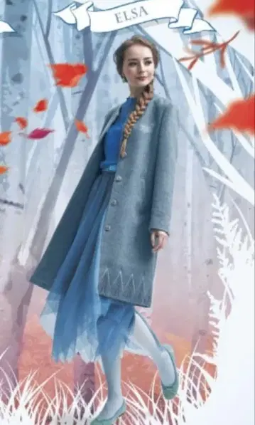 디즈니 벨메종 아나와 눈의 여왕 엘사 코트