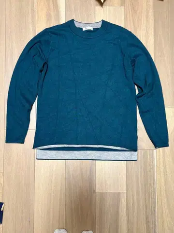 The shop tk 다크 틸 코튼 혼방 긴팔 스웨터