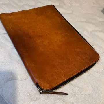 브라운 가죽 남성용 클러치백