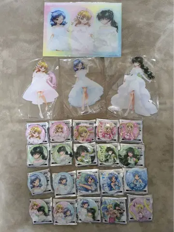 피치피치 럭키 캔뱃지 BOX 캔뱃지 아크릴 스탠드 컴프 세트