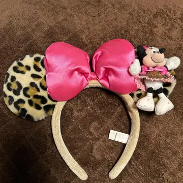 디즈니 머리띠 미니 마우스 레오파드 무늬