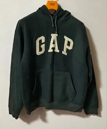 GAP 다크 그린 플리스 후드티