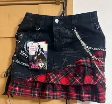 택 포함 새상품 MAD 미니 스커트