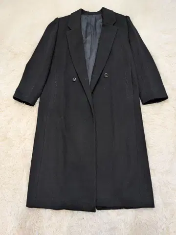 블랙 롱 코트 9호 캐시미어 60%