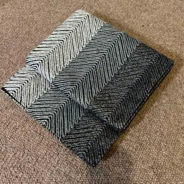 순수 실크 후쿠로 오비 본장 아마미 오시마 명주 무츠키 작가 블루 계열