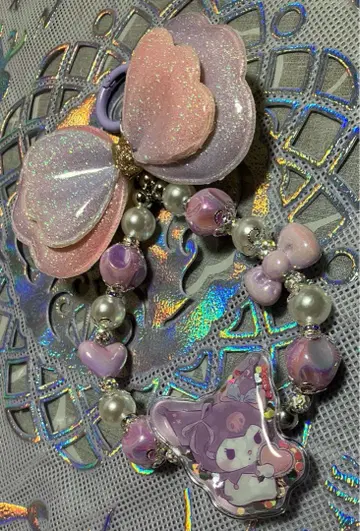 산리오 쿠로미 퍼플 리본 스트랩