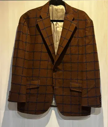 플란넬 윈도페인 자켓 ANGELICO 울 일본제