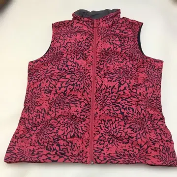랜즈 엔드 꽃무늬 다운 베스트 L 사이즈