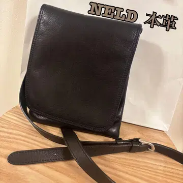 NELD 천연 가죽 숄더백 블랙 사코슈