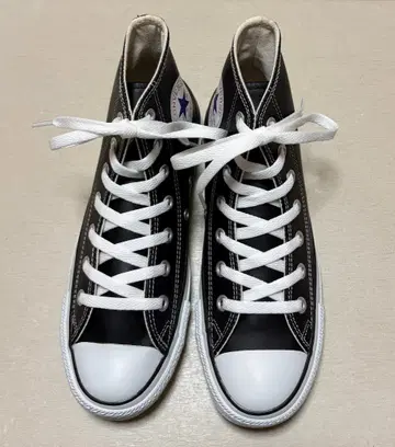 컨버스 올스타 가죽 HI 블랙 24cm 새상품