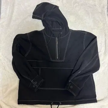 배색 스티치 아노락 후드티