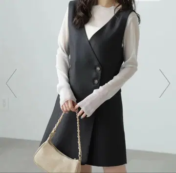 베스트풍 랩 미니 오버롤 스커트 프리즈마트