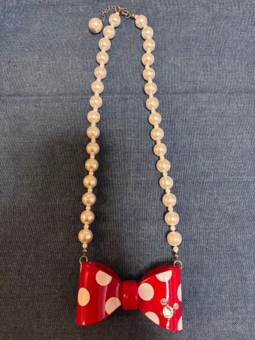 디즈니 미니 리본 모티브 목걸이