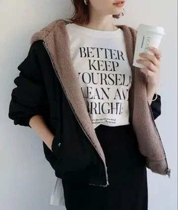 리버서블 후드 부착 MA-1 퍼 블루종 andme