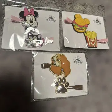 디즈니 스토어 레이디 미니 피가로 햄버거 헤어 클립 세트