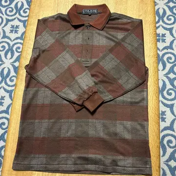 LITTLE ISLAND 체크 무늬 피케 셔츠 M