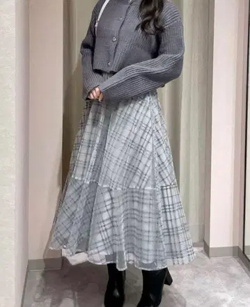 AnMILLE 오리지널 체크 스커트 안미르