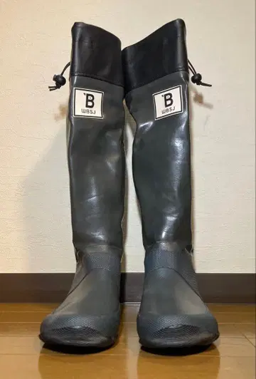 [ 시착만 한 미사용 ] 일본 야생조류협회 레인부츠 장화 M 사이즈