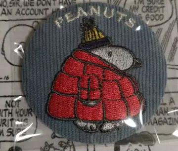 스누피 코듀로이 자수 캔뱃지