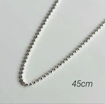 새상품 이탈리아제 실버 925 다이아컷 볼 목걸이 45cm