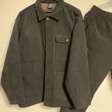 워크맨 블랙 코듀로이 커버올 팬츠