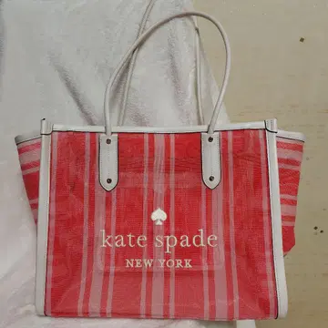 케이트 스페이드 스트라이프 메쉬 토트백