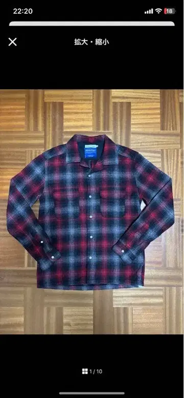 PENDLETON 긴팔 플란넬 셔츠 레드 블랙 그레이 체크