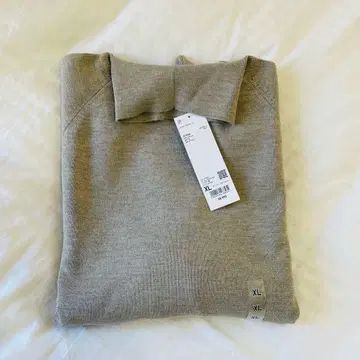 UNIQLO U 하이넥 스웨터 베이지 XL 미사용 새상품