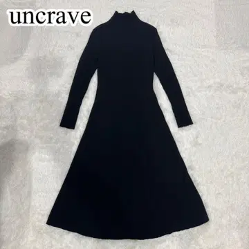 uncrave 앙크레이브 립 니트 원피스 블랙 M 블랙