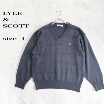 LYLE & SCOTT V넥 니트 스웨터 다크 그레이 L 사이즈
