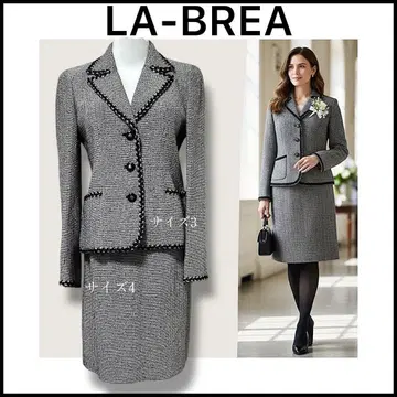 [ LA-BREA ] 라브레아 스커트 수트 세레모니 수트 블랙 멋짐