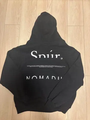 nomadik 블랙 풀오버 후드티