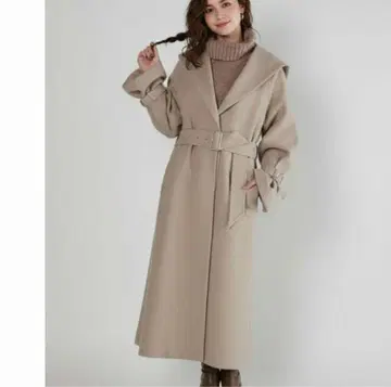 새상품급 무루아 세일러 카라 코트 베이지 여성용